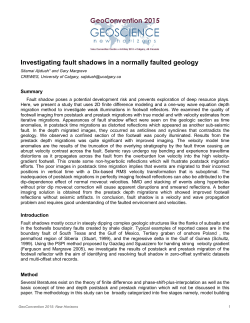Investigating fault shadows in a normally faulted