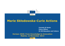 Marie Skłodowska-Curie Actions