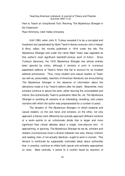 66 How to Teach an Unauthored Text: Reviving The