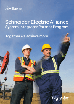 Schneider Electric Alliance System Integrator Partner Program