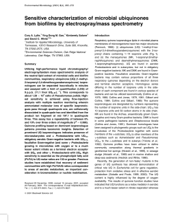 Sensitive characterization of microbial ubiquinones from biofilms by