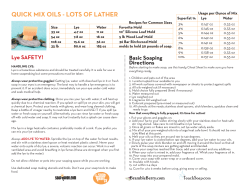 quick mix oils - lots of lather