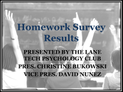 Homework Survey Results