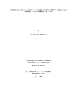MARGINALIZATION OF ATHEISM IN VICTORIAN BRITAIN