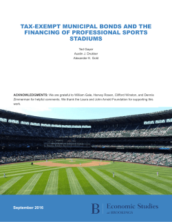 Tax-exempt municipal bonds and the financing of professional