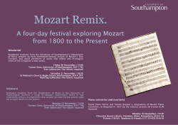 Mozart Remix. - University of Southampton
