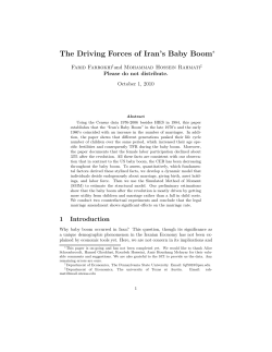 The Driving Forces of Iran`s Baby Boom