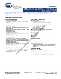 S29AL004D 4 Mbit (512 K x 8-Bit/256 K x 16