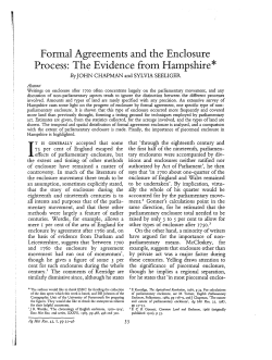 Formal Agreements and the Enclosure Process