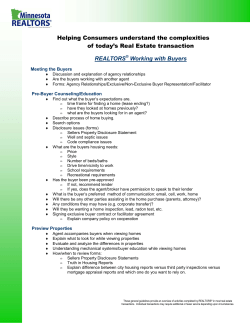 REALTORS&reg; Working with Buyers