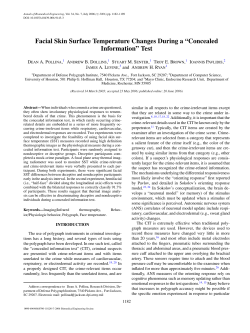 Facial Skin Surface Temperature Changes During a