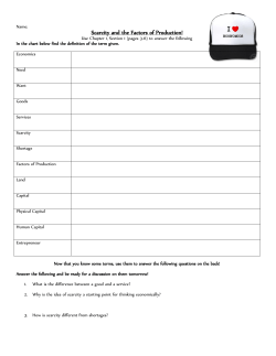 Scarcity and the Factors of Production!