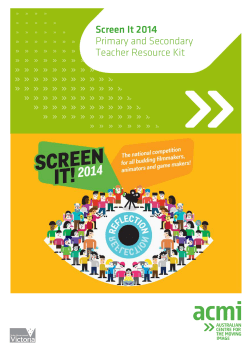 Screen It 2014 Teacher Resource Kit