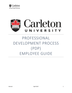 Staff Guide to Preparing for PDP