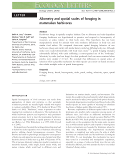 Allometry and spatial scales of foraging in mammalian herbivores
