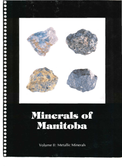 Minerals of Manitoba: Volume II: Metallic minerals
