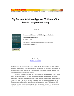Big Data on Adult Intelligence: 57 Years of the Seattle Longitudinal