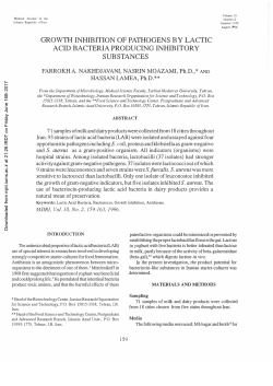growth inhibition of pathogens by lactic acid bacteria