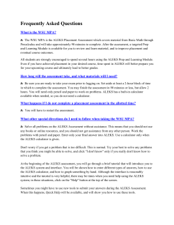 Frequently Asked Questions - WSU Department of Mathematics