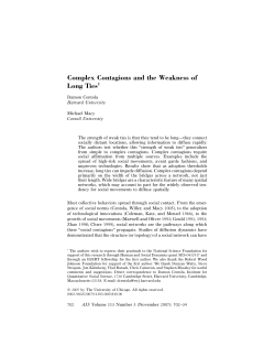 Complex Contagions and the Weakness of Long