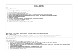 Literacy Objectives Year 5-6