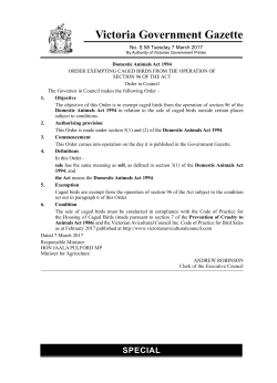 Special Gazette Number S58 Dated 7 March 2017