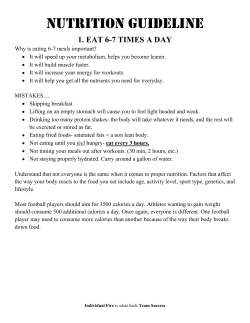 nutrition guideline