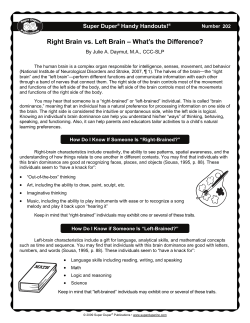 Right Brain vs. Left Brain &ndash; What`s the Difference?