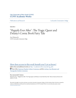 "Happily Ever After": The Tragic Queer and Delany`s Comic Book