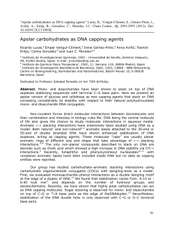 Apolar carbohydrates as DNA capping agents