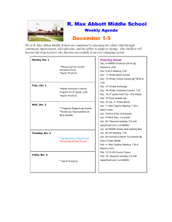 R. Max Abbott Middle School December 1-5