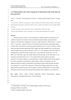 Leaf Photosynthesis and Yield Components of Mung Bean under