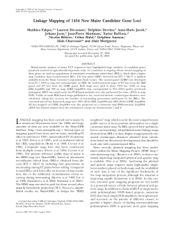 Linkage Mapping of 1454 New Maize Candidate Gene Loci
