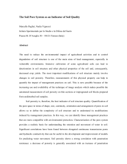 The Soil Pore System as an Indicator of Soil Quality
