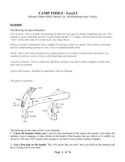 CAMP TOOLS – Level 2