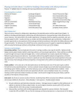 A toolkit for building relationships with allied professions