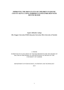 improving the iron status of children in kisumu