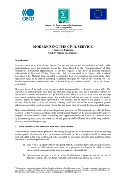 Modernising the Civil Service - sigma