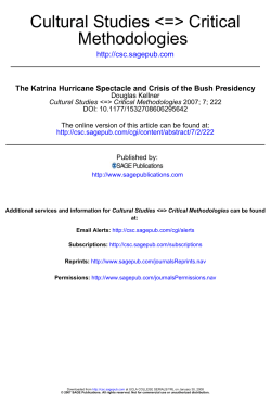 Katrina Hurricane Spectacle and Crisis of the Bush