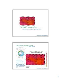 The Earth`s magnetic field