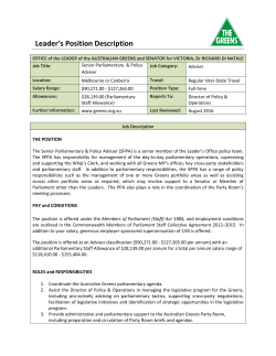 Leader`s Position Description