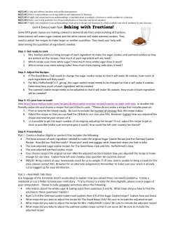 Unit 4 Extra Credit - Baking with Fractions
