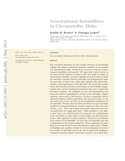 Gravitational Instabilities in Circumstellar Disks