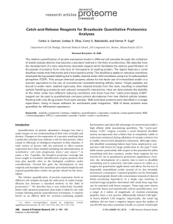 Catch-and-Release Reagents for Broadscale Quantitative