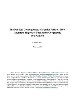 The Political Consequences of Spatial Policies: How Interstate