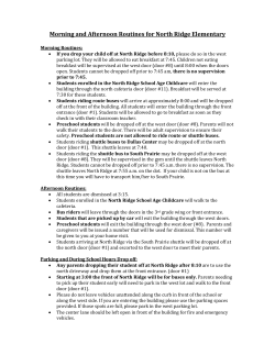 Morning and Afternoon Routines for North Ridge