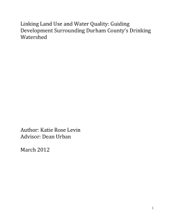 Linking Land Use and Water Quality: Guiding Development