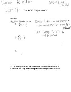 Simplify the following rational expressions