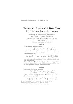 Estimating Powers with Base Close to Unity and Large Exponents