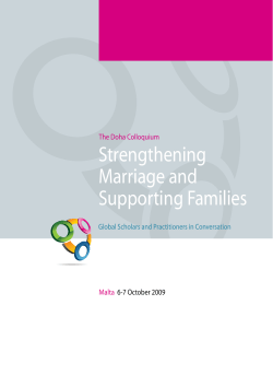 Strengthening Marriage and Supporting Families